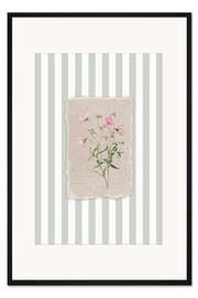 Gerahmter Kunstdruck Papier in Salbeigrün - Sisi And Seb