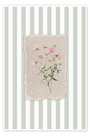 Wandbild Papier in Salbeigrün - Sisi And Seb