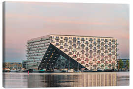 Leinwandbild Modernes Gebäude Spiegelung auf dem Meer - George Pachantouris