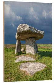 Holzbild Megalith in Lanyon Quoit, Cornwall - Christian Müringer