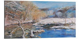 Alubild Winter am Fluss