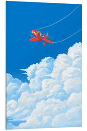 Alubild Fliegen über Wolken - syntetyc