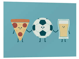 Hartschaumbild Football Night - HandsOffMyDinosaur