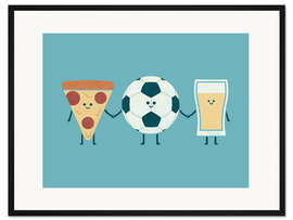 Gerahmter Kunstdruck Football Night