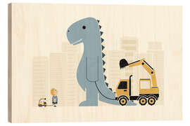 Holzbild Crane Friends