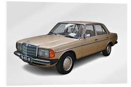 Tableau en verre acrylique Vintage Mercedes W123 - Jörg Gamroth