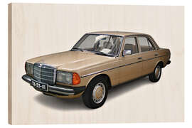 Cuadro de madera Vintage Mercedes W123 - Jörg Gamroth
