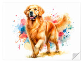 Wandsticker Golden Retriever