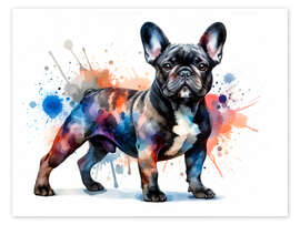 Poster Französische Bulldogge - nobelart