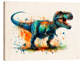 Holzbild Tyrannosaurus Rex - nobelart