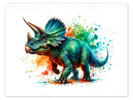 Poster Triceratops - nobelart