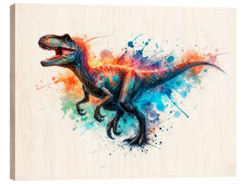 Holzbild Velociraptor - nobelart