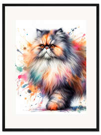 Gerahmter Kunstdruck Perserkatze