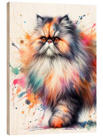 Holzbild Perserkatze