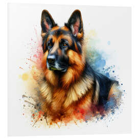 Hartschaumbild Schäferhund