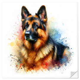 Wandsticker Schäferhund