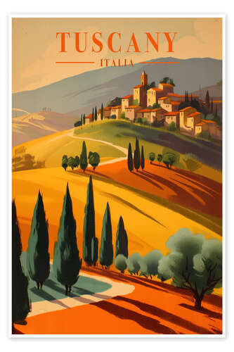 Poster Tuscany, Italia