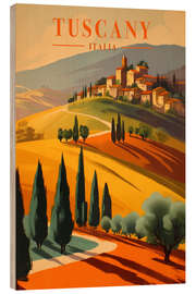 Holzbild Tuscany, Italia