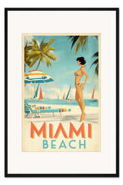 Gerahmter Kunstdruck Miami Beach