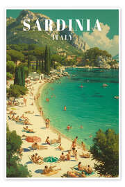 Poster Sardinia Travel Art