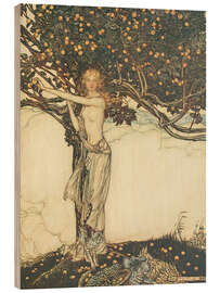 Holzbild Freia, die Schöne, 1910