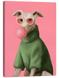 Leinwandbild Kaugummiwelpe