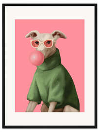 Gerahmter Kunstdruck Kaugummiwelpe