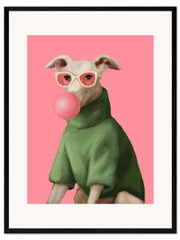 Gerahmter Kunstdruck Kaugummiwelpe