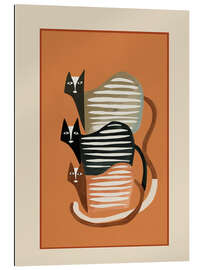 Gallery Print Gestapelte abstrakte Katzen