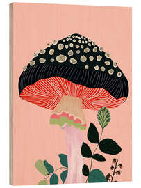 Holzbild Gartenpilz - Artsy Sesta