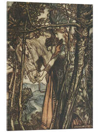 Acrylglasbild Brunhilde führt ihr Pferd den Weg zur Höhle hinunter, 1910