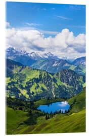 Acrylglasbild Nebelhorn bei Obersdorf und Seealpsee - Rico Ködder