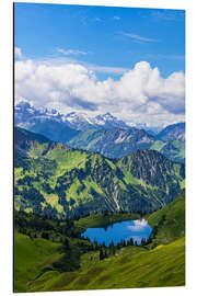 Aluminium print Nebelhorn near Obersdorf and Seealpsee - Rico Ködder