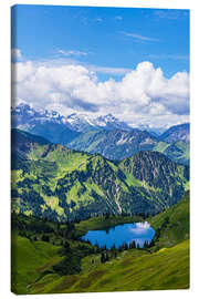 Leinwandbild Nebelhorn bei Obersdorf und Seealpsee - Rico Ködder