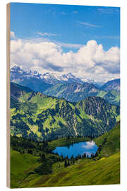 Holzbild Nebelhorn bei Obersdorf und Seealpsee - Rico Ködder