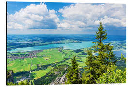Aluminium print View of Schwangau from Tegelberg - Rico Ködder