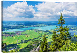Leinwandbild Blick vom Tegelberg auf Schwangau - Rico Ködder