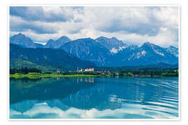 Billede Forggensee and the Allgäu Alps near Füssen - Rico Ködder