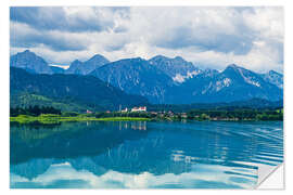 Wandsticker Forggensee und die Allgäuer Alpen bei Füssen - Rico Ködder