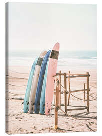 Leinwandbild Strand-Surfbretter