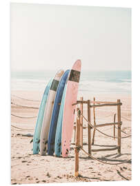 Hartschaumbild Strand-Surfbretter