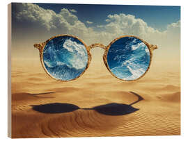 Holzbild Ich wäre so gern am Meer - Peter Roder