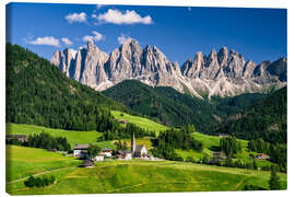 Leinwandbild Sommer im Villnößtal Südtirol