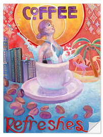 Wall sticker Coffee Refreshes - Josh Byer