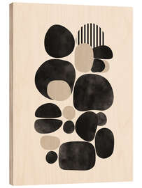 Holzbild Kieselsteinform - Branka Kodžoman