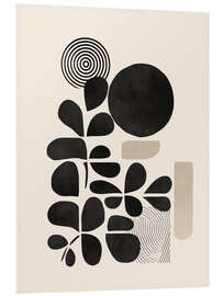 Hartschaumbild Modern Botanicals - Abstract Minimalist Shapes