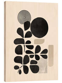 Holzbild Modern Botanicals - Abstract Minimalist Shapes