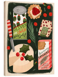 Holzbild Weihnachtsbrunch