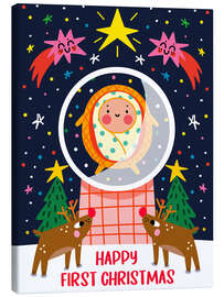 Leinwandbild Happy First Christmas - Nichola Cowdery
