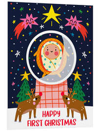 Hartschaumbild Happy First Christmas - Nichola Cowdery